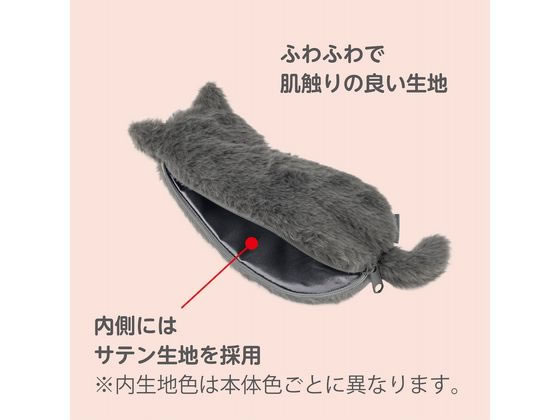 ナカバヤシ ねこのせ マルチポーチS 灰ロシアン NNS-MP01GY 1個（ご注文単位1個）【直送品】