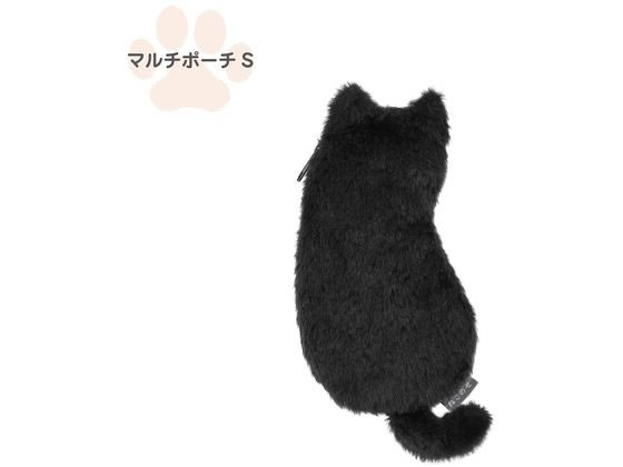 ナカバヤシ ねこのせ マルチポーチS 黒ネコ NNS-MP01BK 1個（ご注文単位1個）【直送品】