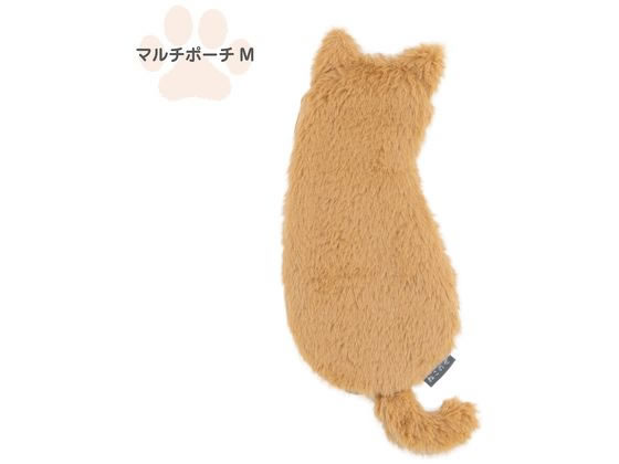 ナカバヤシ ねこのせ マルチポーチM 茶トラ NNS-MP02BR 1個（ご注文単位1個）【直送品】