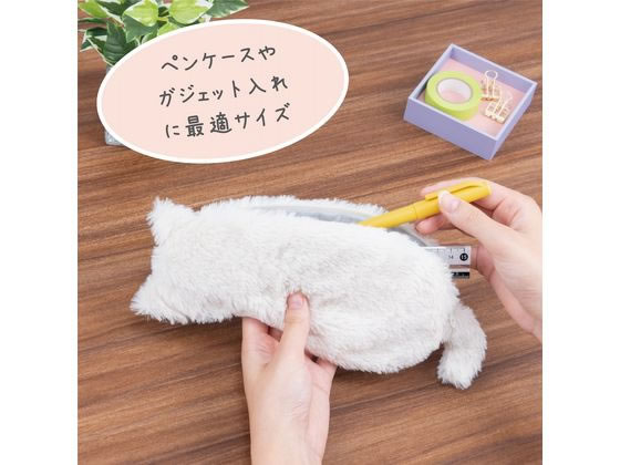 ナカバヤシ ねこのせ マルチポーチM 灰ロシアン NNS-MP02GY 1個（ご注文単位1個）【直送品】
