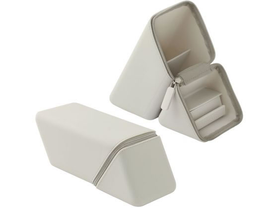 ソニック カクスタ ポータブルペン立て ワイド 引き出し付 グレージュ 1個（ご注文単位1個）【直送品】