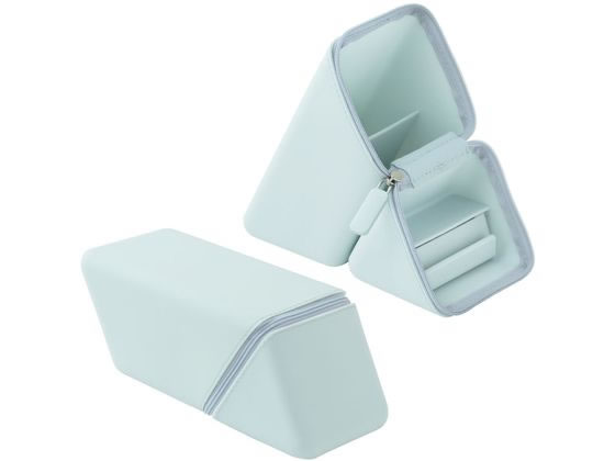 ソニック カクスタ ポータブルペン立て ワイド 引き出し付 ライトブルー 1個（ご注文単位1個）【直送品】