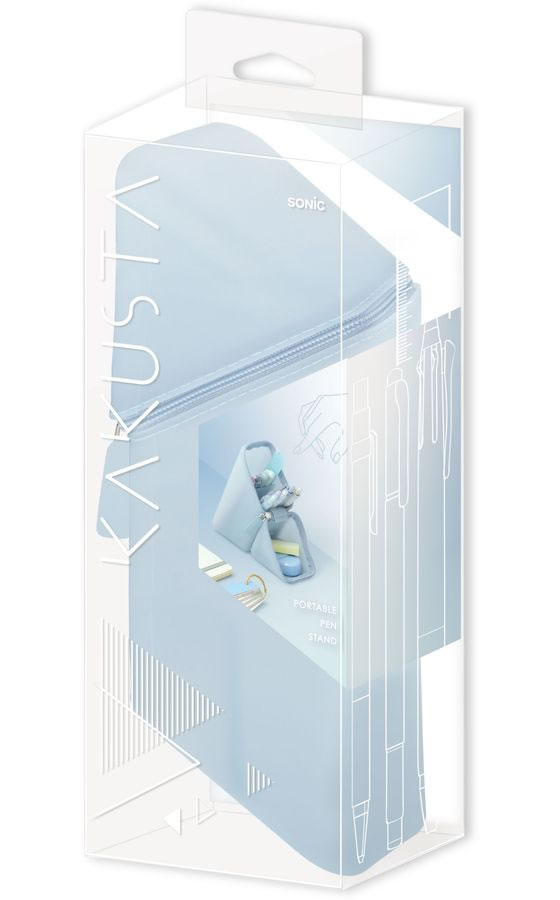 ソニック カクスタ ポータブルペン立て シアー シリコンタイプ ブルー 1個(ご注文単位1個)【直送品】