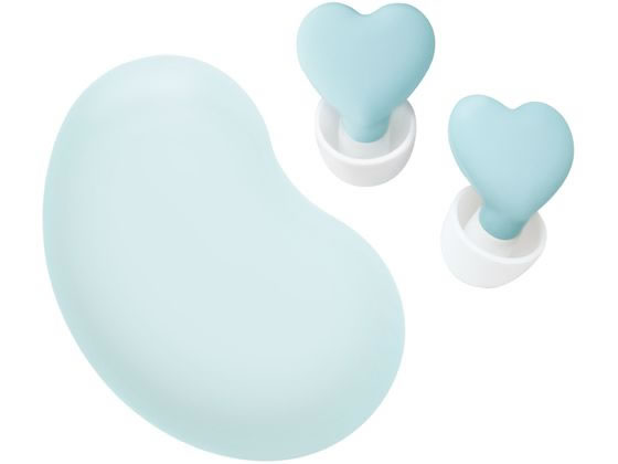 ソニック 集中耳栓 シリコンタイプ ケース付 ハート ブルー SP-2010-B 1組（ご注文単位1組）【直送品】