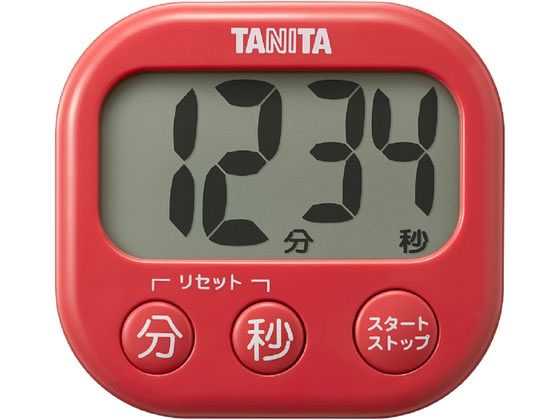 タニタ 抗菌でか見えタイマー レッド TD429RD 1個(ご注文単位1個)【直送品】
