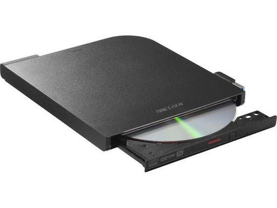 バッファロー USB3.2(Gen1)対応 ポータブルDVDドライブ ブラック 1台(ご注文単位1台)【直送品】