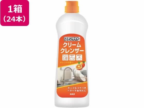 カネヨ石鹸 ステンライト クリームクレンザー オレンジ 400g×24本 1箱(ご注文単位1箱)【直送品】