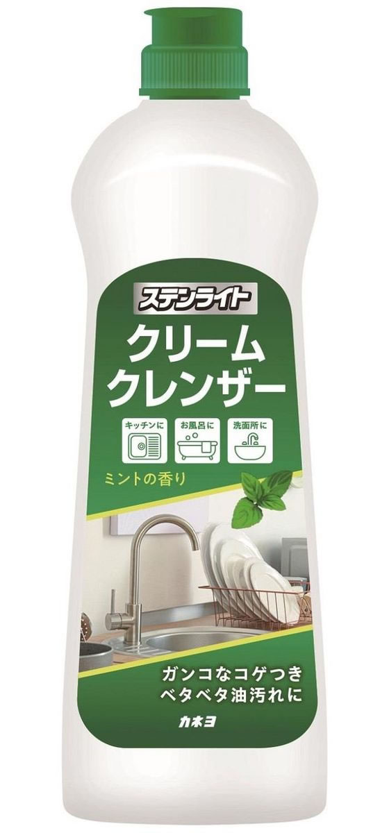 カネヨ石鹸 ステンライト クリームクレンザー ミント 400g×24本 1箱(ご注文単位1箱)【直送品】