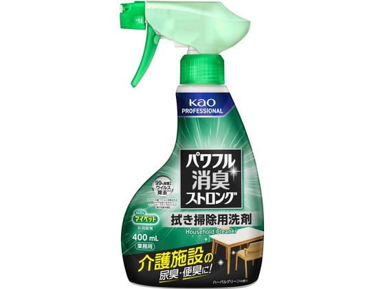 KAO パワフル消臭ストロング 拭き掃除用洗剤 400mL 1本（ご注文単位1本）【直送品】