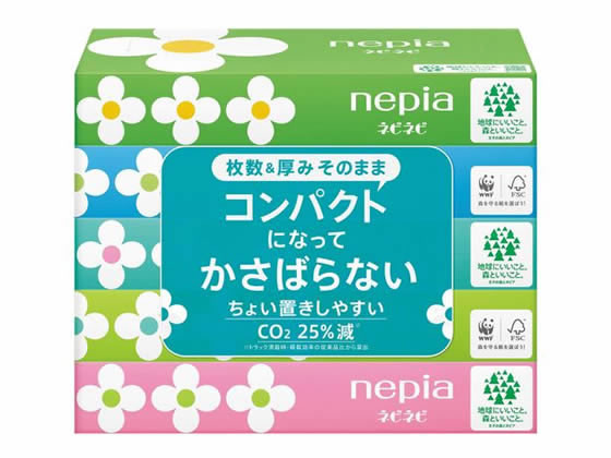 王子ネピア ネピネピティシュ 150組 花柄 5個 1パック(ご注文単位1パック)【直送品】