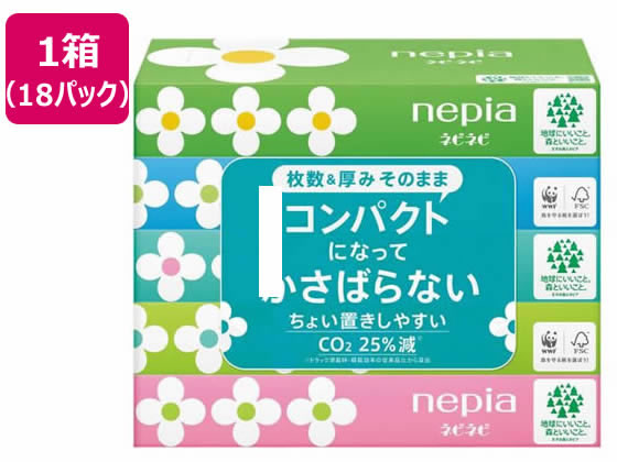 王子ネピア ネピネピティシュ 150組 花柄 5個×18パック 1箱（ご注文単位1箱）【直送品】