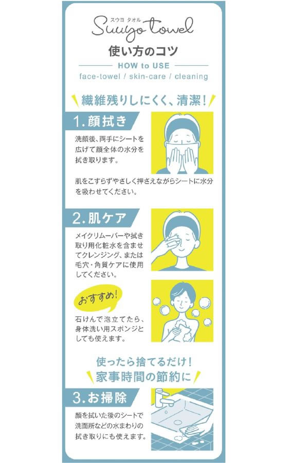 コットン・ラボ うふっと スウヨタオル ごっそり 60枚 1個(ご注文単位1個)【直送品】