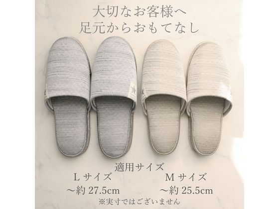 ストロング スリッパ 来客用 Twinkling グレー L 75-1-803-05 1足(ご注文単位1足)【直送品】