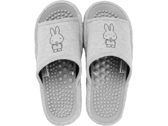 ストロング スリッパ ミッフィー 凹凸インソール グレー M 10-9-425-m9 1足(ご注文単位1足)【直送品】