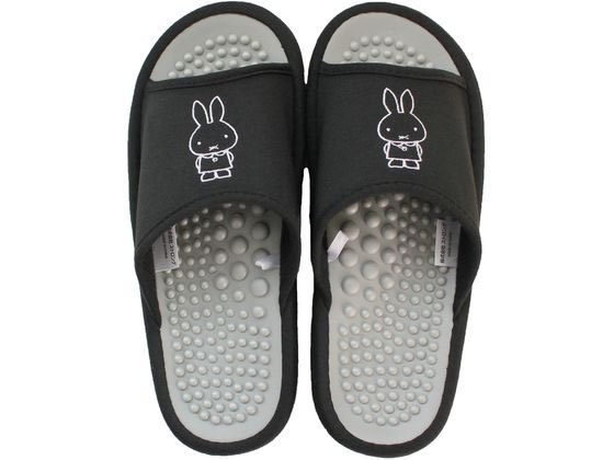 ストロング スリッパ ミッフィー 凹凸インソール ブラック M 10-9-425-m8 1足（ご注文単位1足）【直送品】