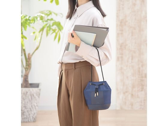 クツワ バケットストリングポーチ ラピスネイビー LF004NB 1個(ご注文単位1個)【直送品】