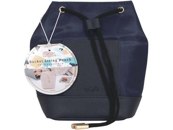 クツワ バケットストリングポーチ ラピスネイビー LF004NB 1個(ご注文単位1個)【直送品】