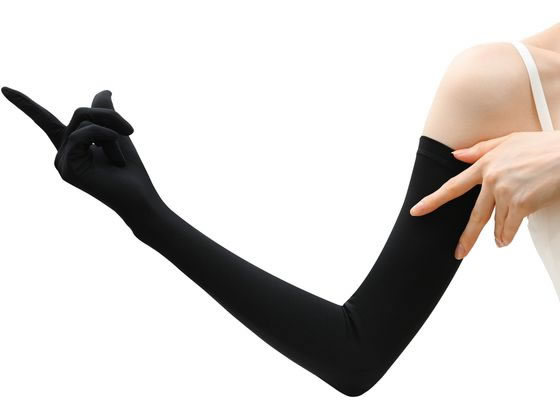 おたふく手袋 フィットスタイル ノーマルロング手袋 ブラック 1組(ご注文単位1組)【直送品】