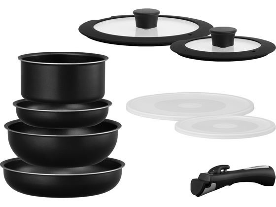 アイリスオーヤマ ダイヤモンドコートパン IH・ガス火用 9点セット NTF-SEI9 1セット（ご注文単位1セット）【直送品】