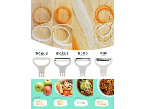 THANKO 電動スルッとピーラーS-HEP21W 1個（ご注文単位1個）【直送品】