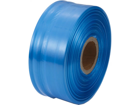 紺屋商事 PEレコード巻テープ 50mm×500m 青 00720002 1巻(ご注文単位1巻)【直送品】