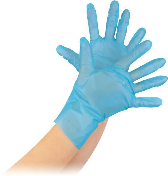 オオサキメディカル ミルキーフィットグローブ 粉なし ブルー L 200枚 1箱(ご注文単位1箱)【直送品】