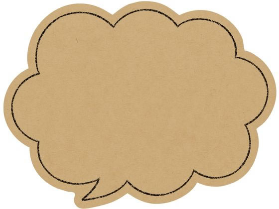 ササガワ 手書きPOP用カード 吹出し型 大 クラフト10枚 16-1761 1冊（ご注文単位1冊）【直送品】