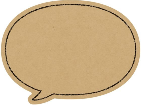 ササガワ 手書きPOP用カード 丸吹出し型 クラフト 10枚 16-1763 1冊（ご注文単位1冊）【直送品】