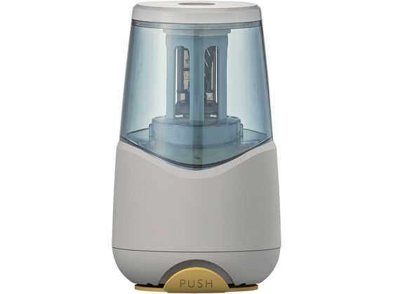 クツワ 充電式鉛筆けずり ミルキーグレー RS038GY 1個(ご注文単位1個)【直送品】