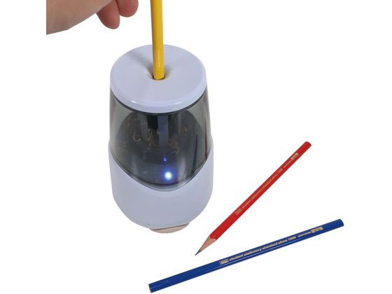 クツワ 充電式鉛筆けずり アイスブルー RS038BL 1個(ご注文単位1個)【直送品】