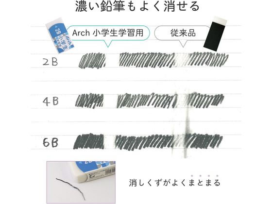 サクラクレパス アーチ消しゴム 小学生 学習用 M ラベンダー 1個（ご注文単位1個）【直送品】