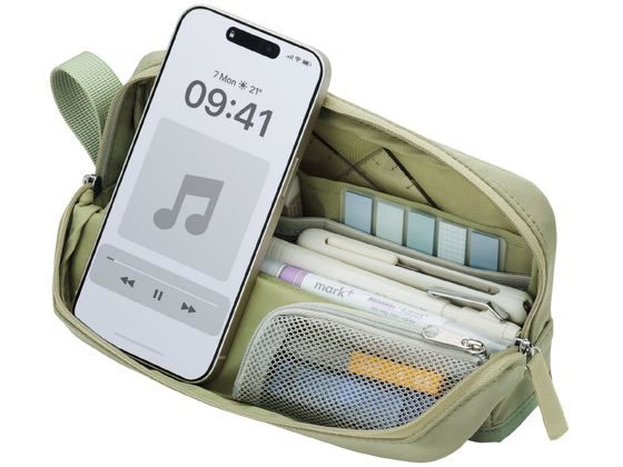 コクヨ ツールペンケース[カバコ]ハーフポケット アッシュグリーン 1個（ご注文単位1個）【直送品】