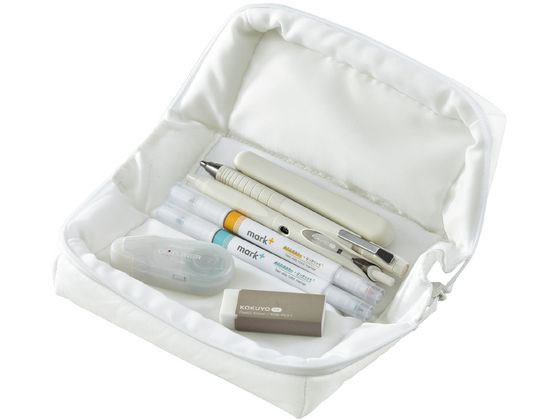 コクヨ ペンケース[モココ]ペディンタイプ ホワイト F-VBF291W 1個（ご注文単位1個）【直送品】