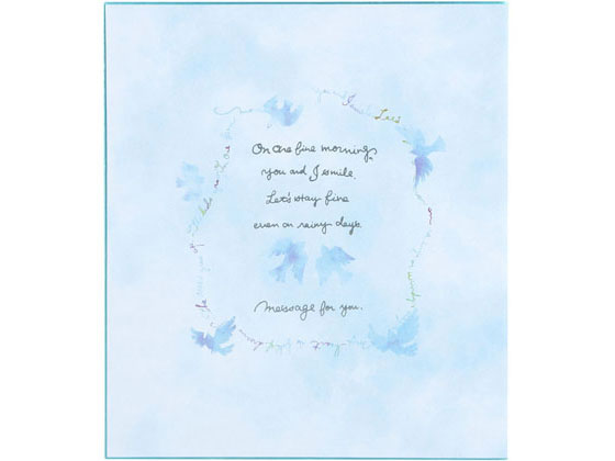 ミドリ カラー色紙 二つ折り 青い鳥柄 33139006 1袋（ご注文単位1袋）【直送品】