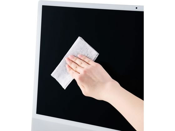 エレコム 液晶クリーナー ノンアルコール 110枚 ボトル WC-DP110B 1個（ご注文単位1個）【直送品】