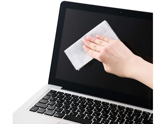 エレコム 液晶クリーナー ノンアルコール 110枚 ボトル WC-DP110B 1個（ご注文単位1個）【直送品】