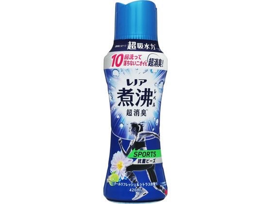 P&G レノア煮沸レベル消臭抗菌ビーズ スポーツ 本体 420mL 1個（ご注文単位1個）【直送品】