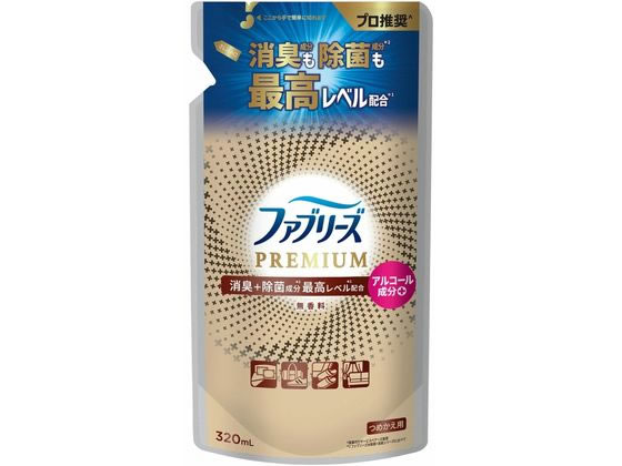 P&Gジャパン ファブリーズ W除菌+無香料 詰替 320mL 1個(ご注文単位1個)【直送品】