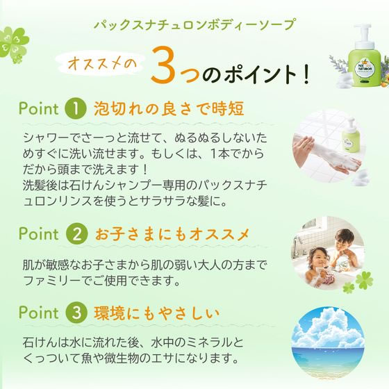 太陽油脂 パックスナチュロン ボディソープ N 500mL 1本(ご注文単位1本)【直送品】