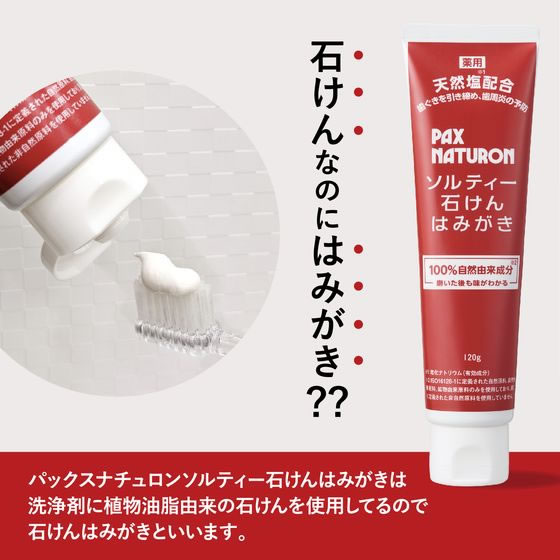 太陽油脂 パックスナチュロン ソルティー石けんはみがき 1個(ご注文単位1個)【直送品】