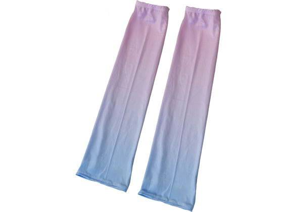 グローバル・ジャパン ワイドスリーブ冷感アームカバーBL×PK 1組（ご注文単位1組）【直送品】