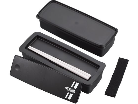 サーモス フレッシュランチボックス 980mL ブラックシルバー DJS-981WBKSL 1個(ご注文単位1個)【直送品】