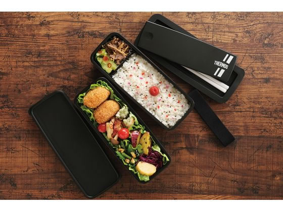 サーモス フレッシュランチボックス 980mL ブラックシルバー DJS-981WBKSL 1個(ご注文単位1個)【直送品】