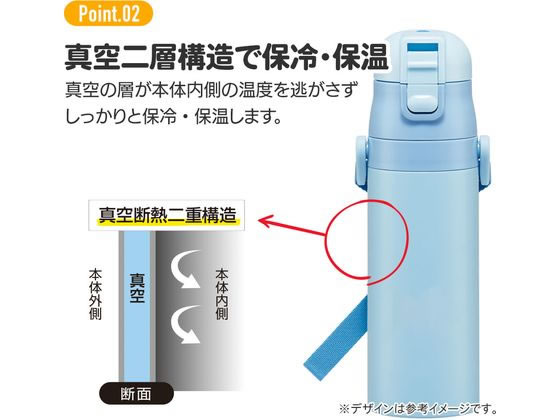 スケーター 超軽量2WAYステンレスボトル シナモロール ビックリボン SKDC4 1個(ご注文単位1個)【直送品】