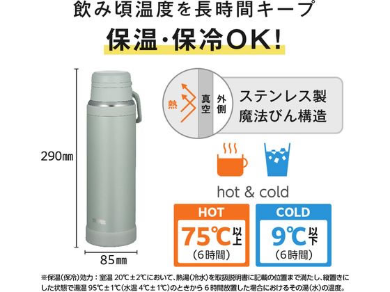 サーモス 真空断熱ケータイマグ 1.5L アッシュグリーン JOY-1500ASG 1個（ご注文単位1個）【直送品】