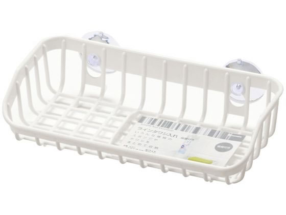 イノマタ化学 ラインタワシ入れ 吸盤付き ホワイト 1個（ご注文単位1個）【直送品】