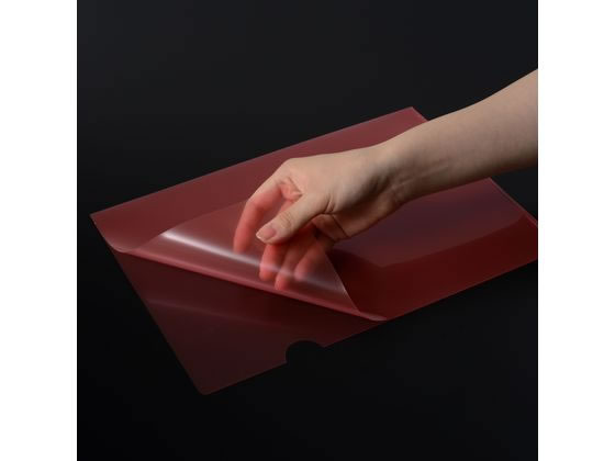 プラス クリアーホルダー高透明 A4 10枚 レッド 80164 FL-184HO 1パック（ご注文単位1パック）【直送品】