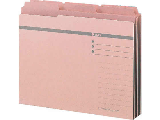 ライオン事務器 3カットフォルダー A4 ピンク6冊 No.43-6P 132-55 1パック（ご注文単位1パック）【直送品】