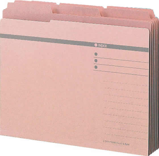 ライオン事務器 3カットフォルダー A4 ピンク6冊 No.43-6P 132-55 1パック(ご注文単位1パック)【直送品】