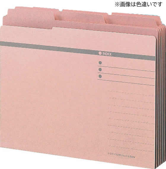 ライオン事務器 3カットフォルダー A4 緑 6冊 No.43-6P 132-57 1パック(ご注文単位1パック)【直送品】